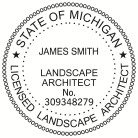 Michigan Landscape Architect Seal Stamp